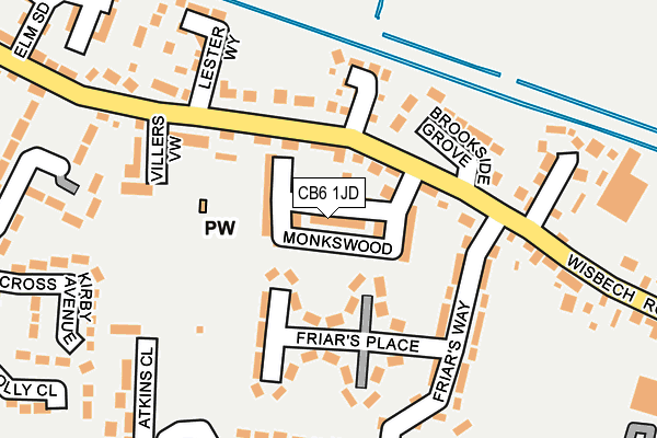 CB6 1JD map - OS OpenMap – Local (Ordnance Survey)