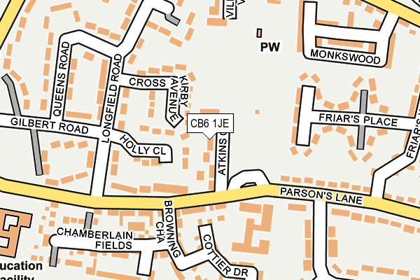 CB6 1JE map - OS OpenMap – Local (Ordnance Survey)