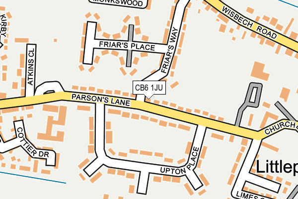 CB6 1JU map - OS OpenMap – Local (Ordnance Survey)