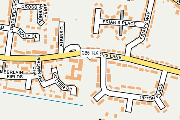 CB6 1JX map - OS OpenMap – Local (Ordnance Survey)
