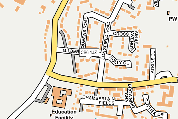 CB6 1JZ map - OS OpenMap – Local (Ordnance Survey)