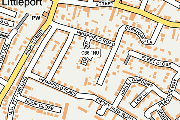 CB6 1NU map - OS OpenMap – Local (Ordnance Survey)