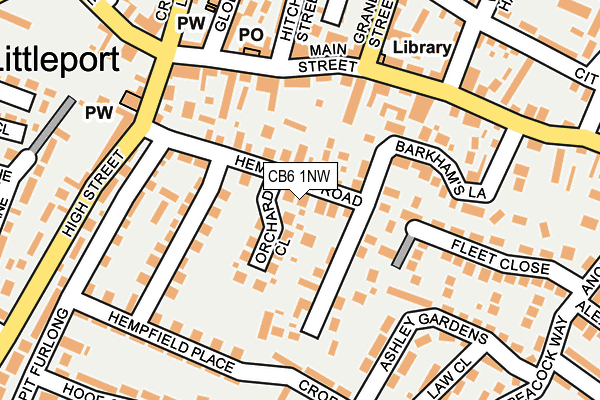 CB6 1NW map - OS OpenMap – Local (Ordnance Survey)