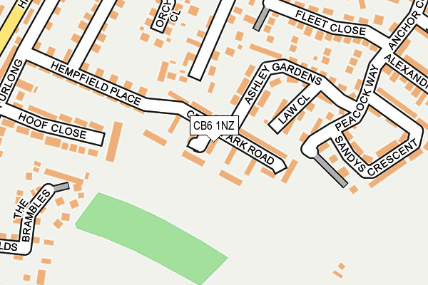 CB6 1NZ map - OS OpenMap – Local (Ordnance Survey)