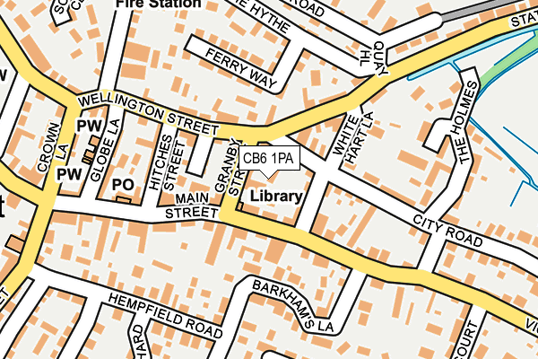 CB6 1PA map - OS OpenMap – Local (Ordnance Survey)