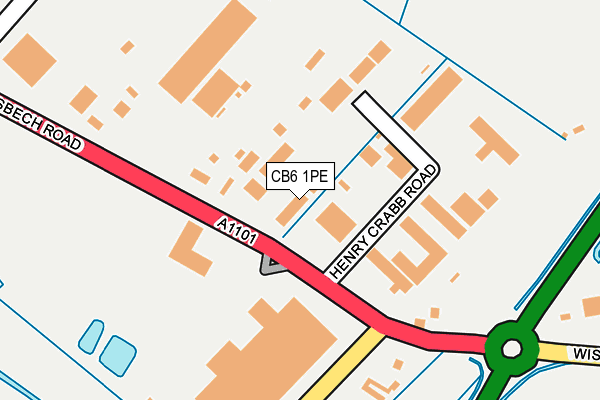 CB6 1PE map - OS OpenMap – Local (Ordnance Survey)