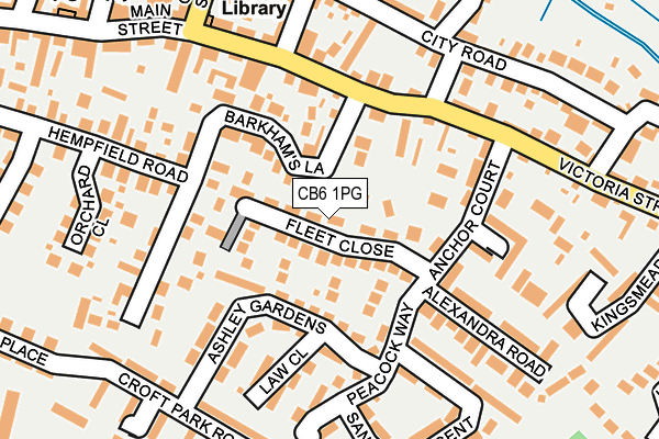 CB6 1PG map - OS OpenMap – Local (Ordnance Survey)