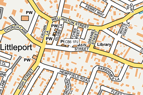 CB6 1PJ map - OS OpenMap – Local (Ordnance Survey)