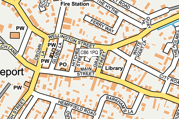 CB6 1PQ map - OS OpenMap – Local (Ordnance Survey)