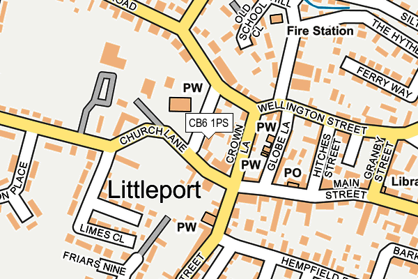 CB6 1PS map - OS OpenMap – Local (Ordnance Survey)