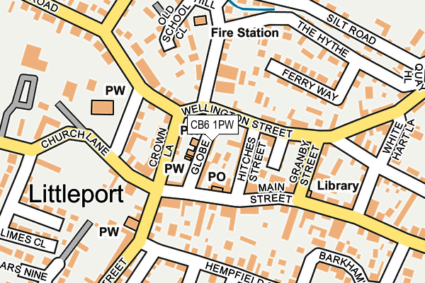 CB6 1PW map - OS OpenMap – Local (Ordnance Survey)