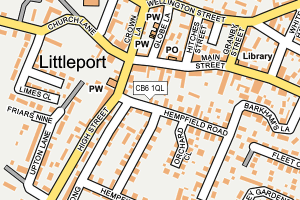 CB6 1QL map - OS OpenMap – Local (Ordnance Survey)