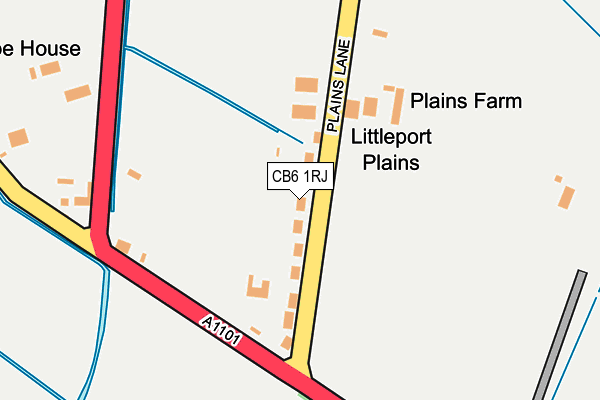 CB6 1RJ map - OS OpenMap – Local (Ordnance Survey)