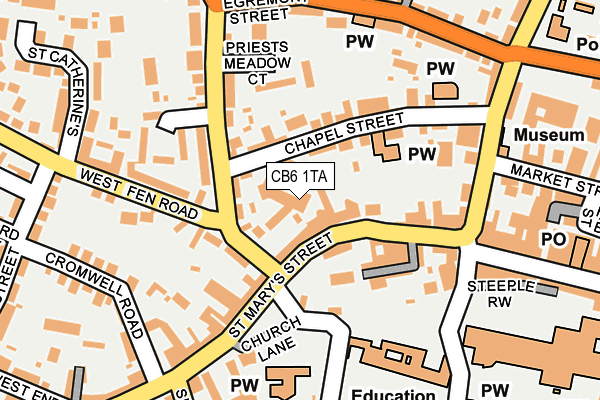 CB6 1TA map - OS OpenMap – Local (Ordnance Survey)