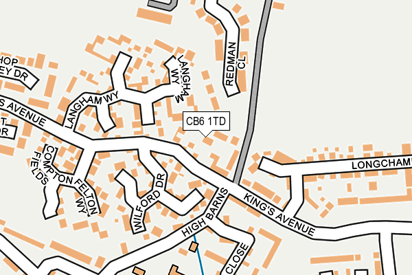 CB6 1TD map - OS OpenMap – Local (Ordnance Survey)