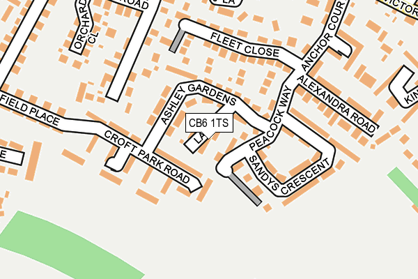 CB6 1TS map - OS OpenMap – Local (Ordnance Survey)