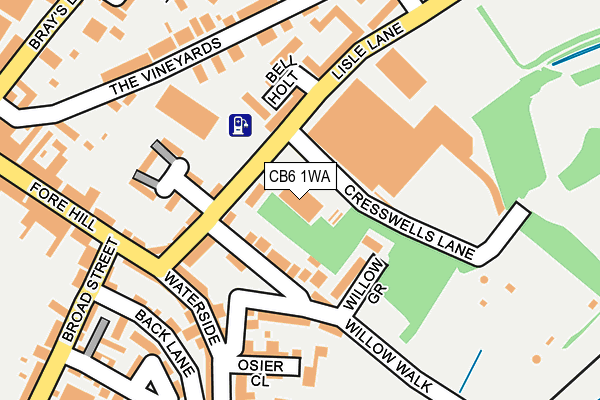 CB6 1WA map - OS OpenMap – Local (Ordnance Survey)