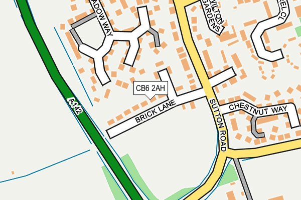 CB6 2AH map - OS OpenMap – Local (Ordnance Survey)