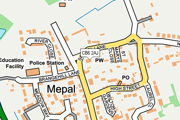 CB6 2AJ map - OS OpenMap – Local (Ordnance Survey)