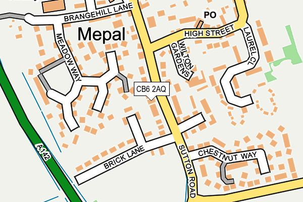 CB6 2AQ map - OS OpenMap – Local (Ordnance Survey)
