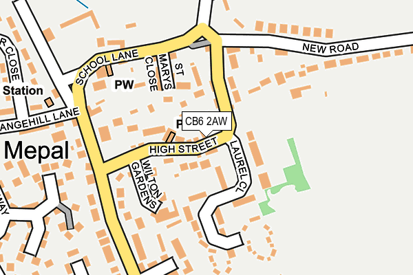 CB6 2AW map - OS OpenMap – Local (Ordnance Survey)
