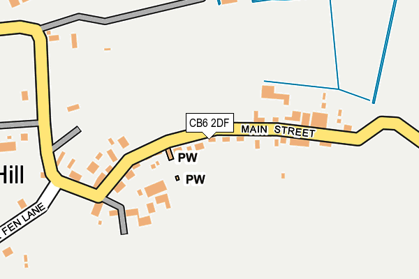 CB6 2DF map - OS OpenMap – Local (Ordnance Survey)