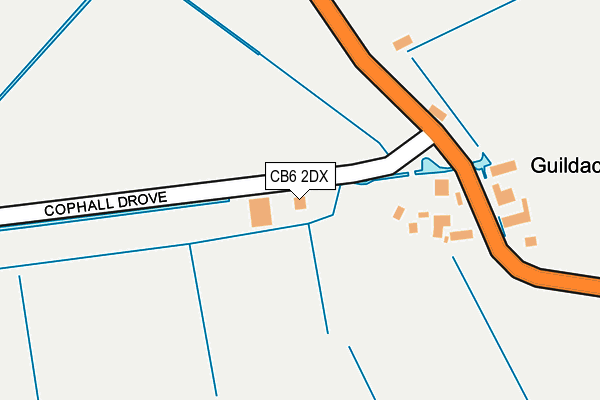 CB6 2DX map - OS OpenMap – Local (Ordnance Survey)