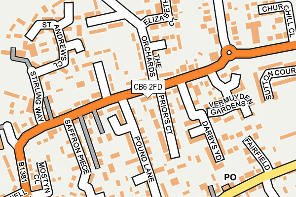 CB6 2FD map - OS OpenMap – Local (Ordnance Survey)