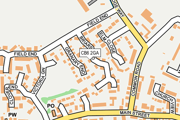 CB6 2GA map - OS OpenMap – Local (Ordnance Survey)