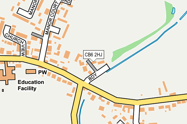 CB6 2HJ map - OS OpenMap – Local (Ordnance Survey)