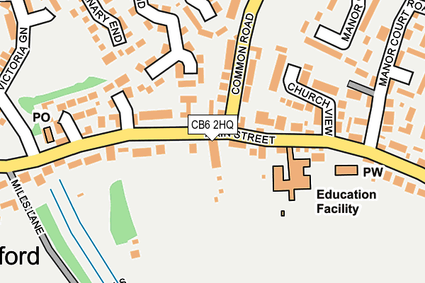 CB6 2HQ map - OS OpenMap – Local (Ordnance Survey)