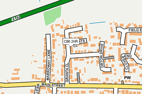 CB6 2HR map - OS OpenMap – Local (Ordnance Survey)