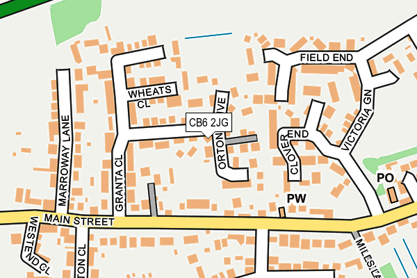 CB6 2JG map - OS OpenMap – Local (Ordnance Survey)