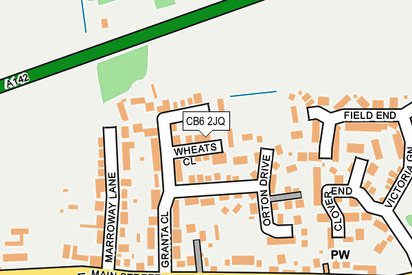 CB6 2JQ map - OS OpenMap – Local (Ordnance Survey)
