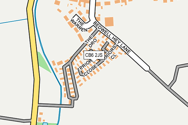 CB6 2JS map - OS OpenMap – Local (Ordnance Survey)
