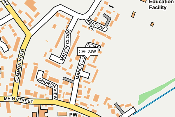 CB6 2JW map - OS OpenMap – Local (Ordnance Survey)