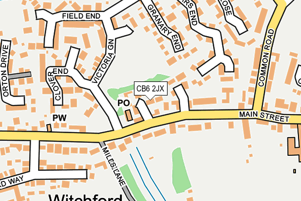 CB6 2JX map - OS OpenMap – Local (Ordnance Survey)
