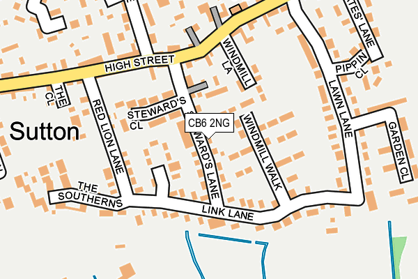 CB6 2NG map - OS OpenMap – Local (Ordnance Survey)