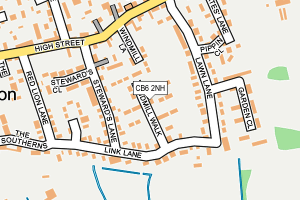 CB6 2NH map - OS OpenMap – Local (Ordnance Survey)