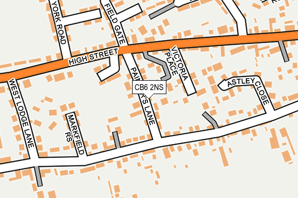 CB6 2NS map - OS OpenMap – Local (Ordnance Survey)