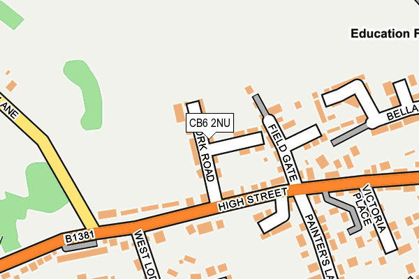 CB6 2NU map - OS OpenMap – Local (Ordnance Survey)