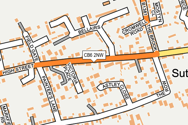 CB6 2NW map - OS OpenMap – Local (Ordnance Survey)