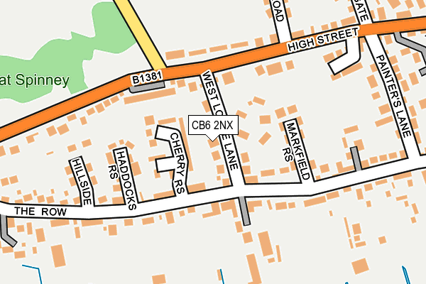 CB6 2NX map - OS OpenMap – Local (Ordnance Survey)