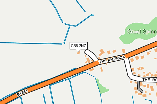 CB6 2NZ map - OS OpenMap – Local (Ordnance Survey)