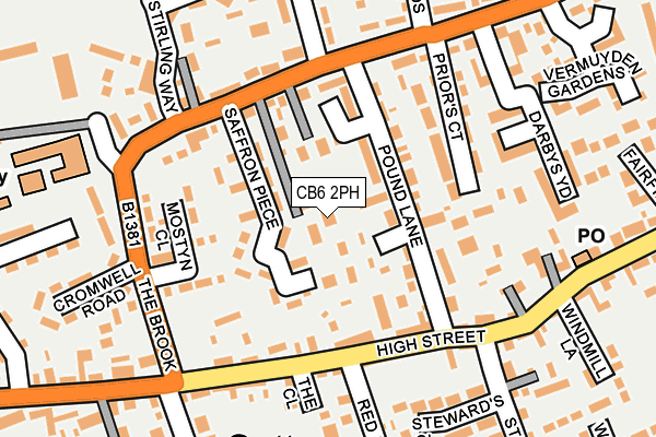 CB6 2PH map - OS OpenMap – Local (Ordnance Survey)
