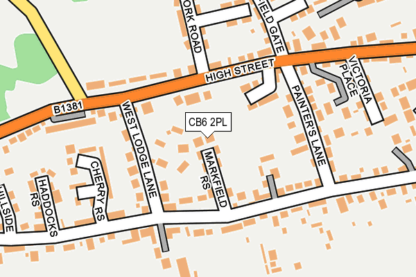 CB6 2PL map - OS OpenMap – Local (Ordnance Survey)