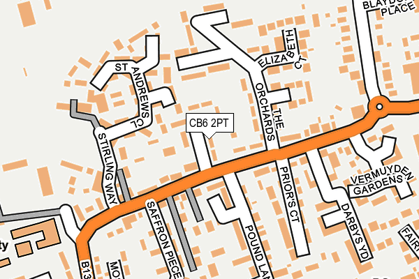 CB6 2PT map - OS OpenMap – Local (Ordnance Survey)