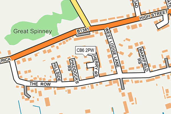 CB6 2PW map - OS OpenMap – Local (Ordnance Survey)