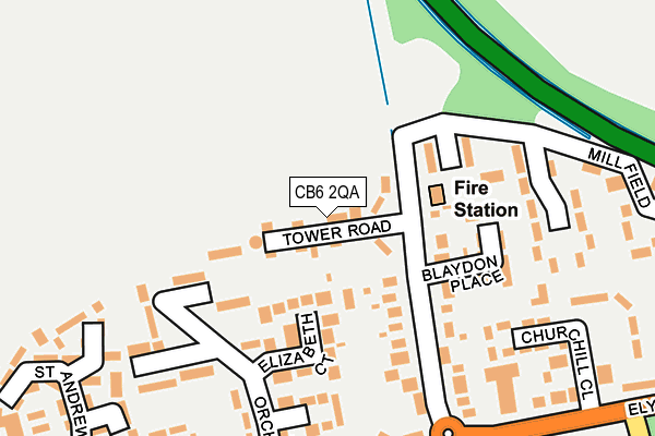 CB6 2QA map - OS OpenMap – Local (Ordnance Survey)