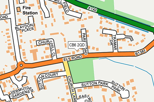 CB6 2QD map - OS OpenMap – Local (Ordnance Survey)
